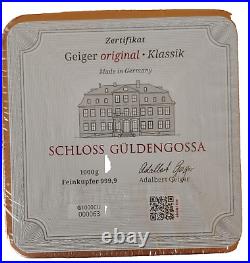 1000G Geiger Edelmetalle Pure Copper Square 1 Kilo 999.9 Sealed Numbered