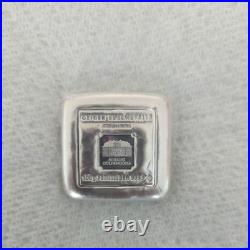 100 Gram Geiger Edelmetalle Silver Square Cast Bar LOW SERIAL #000190