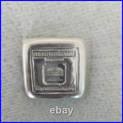 100 Gram Geiger Edelmetalle Silver Square Cast Bar LOW SERIAL #000190