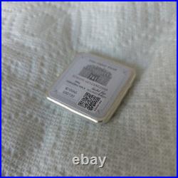 100 Gram Geiger Edelmetalle Silver Square Cast Bar LOW SERIAL #000190