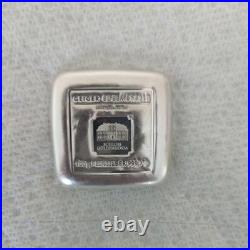 100 Gram Geiger Edelmetalle Silver Square Cast Bar LOW SERIAL #000218