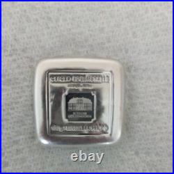 100 Gram Geiger Edelmetalle Silver Square Cast Bar LOW SERIAL #000218