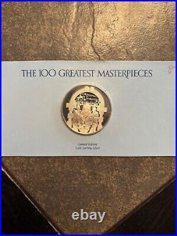 100 Greatest Masterpieces Book of Kells Franklin Mint Solid Sterling Silver Coin