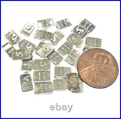 100 LOT Silver Bars 32 grams Pure 999 Fine Solid 5GN Bullion Precious Metal Shot