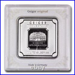 100 gram Silver Bar Geiger Edelmetalle (Original Square Assay)