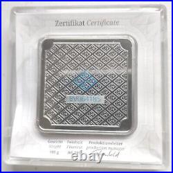 100 gram Silver Bar Geiger Edelmetalle (Original Square Assay) SKU#155925