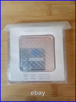 100 gram Silver Bar Geiger Edelmetalle Original Square Assay Serialized