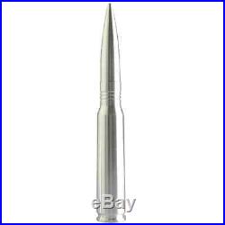 100 oz 30mm Caliber Solid Silver Bullet