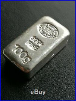 100g YPS Yeagers Poured Silver Bar 999 solid pure bullion #0151