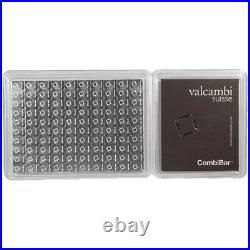 100x1g Valcambi Suisse Combibar. 999 Solid Silver Bullion Bar Lot 21