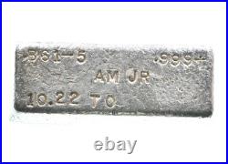 10.22 Troy Oz Silver Bar AM JR Vintaged Poured 8059
