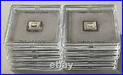 10 Grams of Geiger Edelmetalle Lot of (10) 1 Gram Bars All in Assay Nice Toning