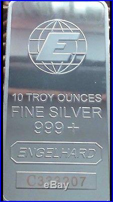 10 Ounce Engelhard solid Silver Bar