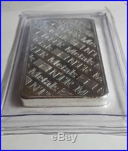 10 Oz Silver Bar. 999 Fine Solid Silver NTR Metals Sealed