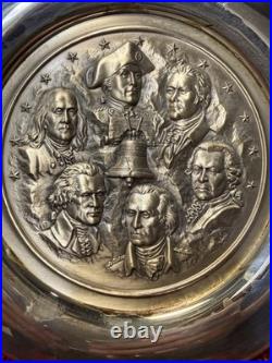 10 Solid Troy Ounces -Fathers Of Liberty-Sterling Silver Collector RARE