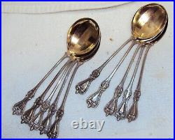 10 Towle Old Colonial Bullion Spoons Gold Wash Bowl 5 1/8 in Vintage