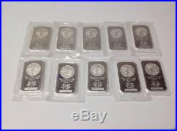 10 X 1oz SOLID SILVER BARS INVESTMENT SILVER. UK SELLER POST FREE £185