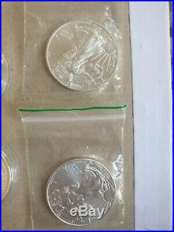 10 coins. 8x 1oz Solid Silver 2019 Britannia Coins and 2 silver American eagle