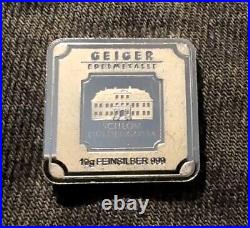 10 g Silver Square Geiger Edelmetalle (Original Square Series) 5 Bars Total