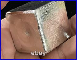 10 oz 999 Fine Silver Bar Yeager's Poured Silver YPS Cube