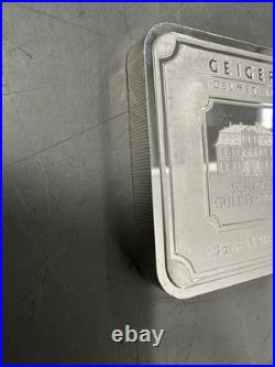 10 oz Geiger Edelmetalle Security Line Square Silver Bar. 999 with Serial A0235123