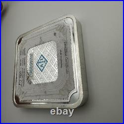 10 oz Geiger Edelmetalle Security Line Square Silver Bar. 999 with Serial AV469962