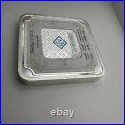 10 oz Geiger Edelmetalle Security Line Square Silver Bar. 999 with Serial AV469962