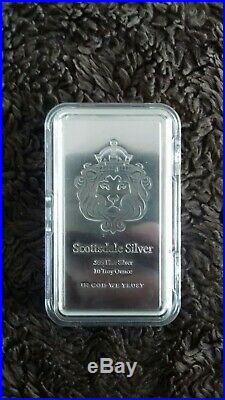 10 oz Scottsdale Mint Silver Stacker Bar. 999 Fine Solid Silver