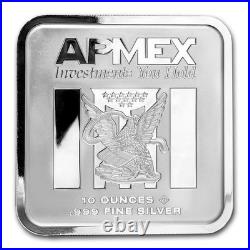 10 oz Silver Bar APMEX Square Series (Geiger Style) SEALED 10 oz Silver Bar APMEX Square Series (Geiger Style) SEALED