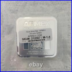 10 oz Silver Bar APMEX Square Series (Geiger Style) SEALED 10 oz Silver Bar APMEX Square Series (Geiger Style) SEALED