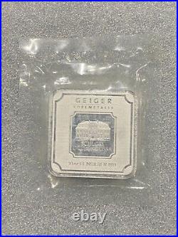 10 oz Silver Bar Geiger Edelmetalle Schloss Guldengossa Original Square Series 10 oz Silver Bar Geiger Edelmetalle Schloss Guldengossa Original Square Series