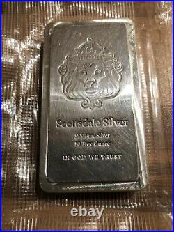 10 oz Silver Scottsdale Stacker Bar Fine Solid Silver. 999 Bullion Bar