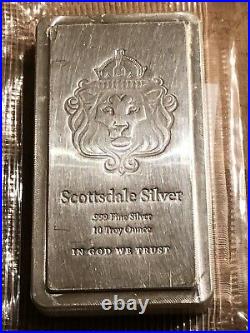 10 oz Silver Scottsdale Stacker Bar Fine Solid Silver. 999 Bullion Bar