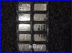 10 x 1Troy oz Northwest Territorial Mint Solid Silver. 999 Sealed Bars 313grams