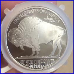 10 x 1oz solid silver buffalo coins
