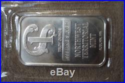10 x 1oz (troy) NORTHWEST TERRITORIAL MINT. 999 solid silver bars