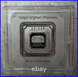 10g Geiger Edelmetalle. 999 Pure Silver Square Bar In Enclosed Assay Capsule