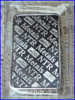 10oz. 999 Fine Solid Silver Bar. In Factory Sealed plastic pouch M