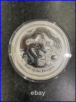 10oz Year Of The Dragon 2012.999 Solid Silver Coin, Perth Mint Lunar Series 2