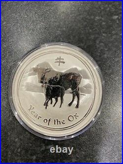 10oz Year Of The Ox 2009.999 Solid Silver Coin, Perth Mint Lunar Series 2