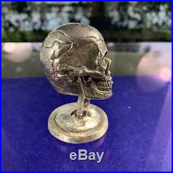 11.99 ounces of solid sterling silver, One of one cast Skull