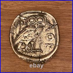 120g Greek Owl Coin Solid Silver Bullion Round
