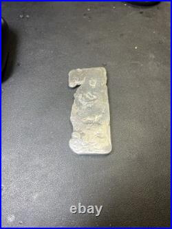 122g Sterling Silver Scrap Melted Pour Bar. 925 Fine Bullion Jewelry