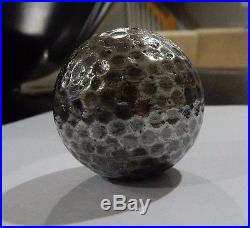 12.22 TR/OZ 999 fine silver. Hand poured solid Golf Ball ingot novelty gift XMAS
