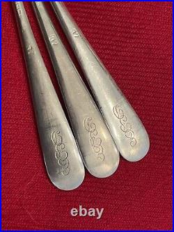 12 S. Kirk & Son Repousse Sterling Bullion Soup Spoons Forks 925/1000 5 1/8