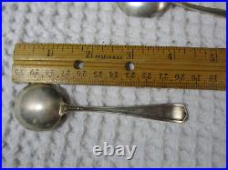12 sterling silver bullion/chocolate round bowl spoons 4.25 144.7g mono W or M