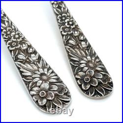 12pc Vintage S. Kirk & Son Sterling Silver Repousse Bullion Spoon