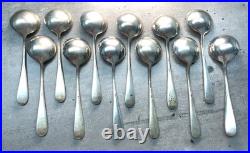 12pc Vintage S. Kirk & Son Sterling Silver Repousse Bullion Spoon