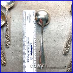 12pc Vintage S. Kirk & Son Sterling Silver Repousse Bullion Spoon