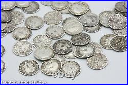 131 x threepence coins pre 1920's solid sterling silver 180g invest bullion